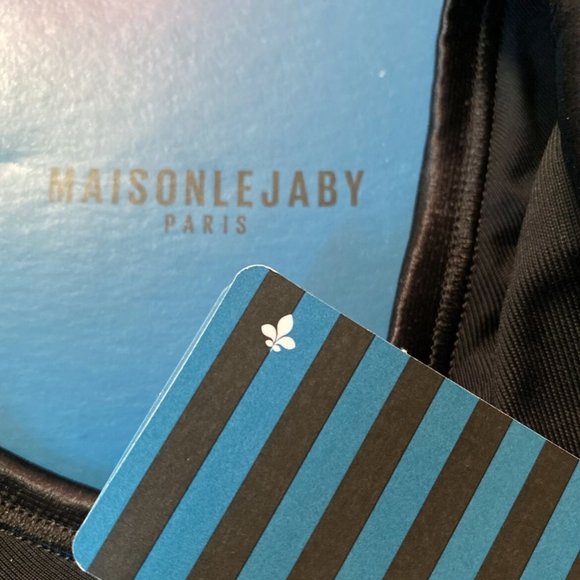 MAISON LEJABY PARIS 5513-04 NEW  SZ 32 D BLACK NUAGE PUR UNDERWIRED FULL CUP BRA - Picture 4 of 7